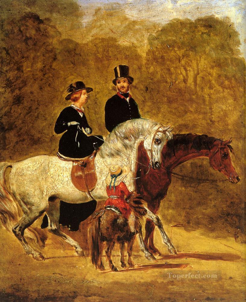 Bosquejo de la reina Victoria Herring Snr John Frederick caballo Pintura al óleo